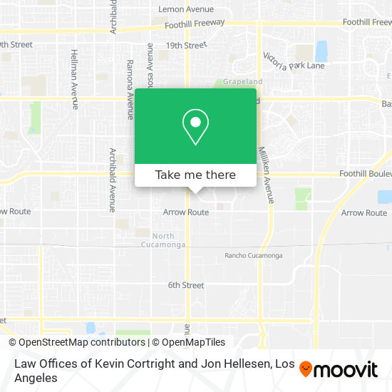Law Offices of Kevin Cortright and Jon Hellesen map