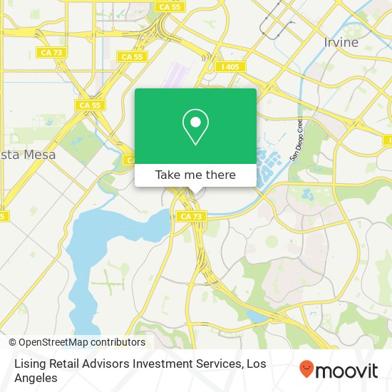 Mapa de Lising Retail Advisors Investment Services