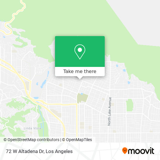 Mapa de 72 W Altadena Dr