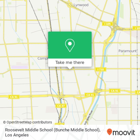 Roosevelt Middle School (Bunche Middle School) map