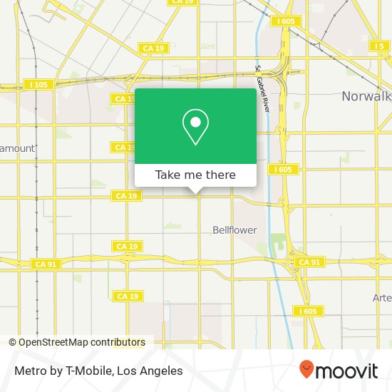 Mapa de Metro by T-Mobile