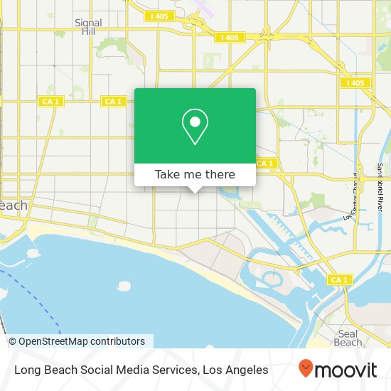 Long Beach Social Media Services map