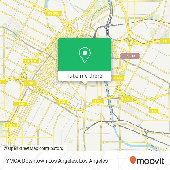 Mapa de YMCA Downtown Los Angeles