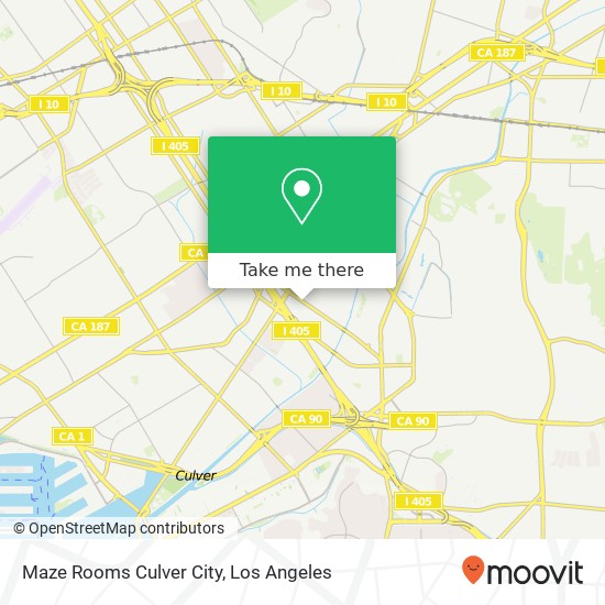 Mapa de Maze Rooms Culver City