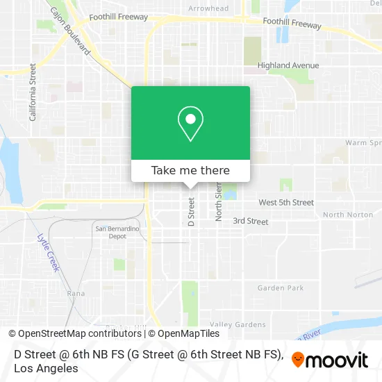 D Street @ 6th NB FS map