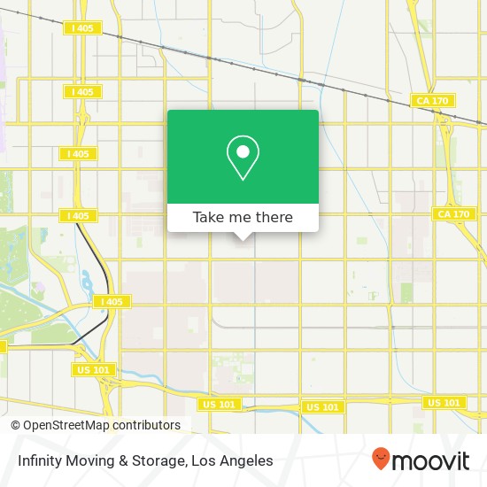 Mapa de Infinity Moving & Storage