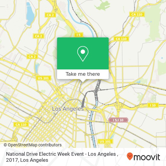 Mapa de National Drive Electric Week Event - Los Angeles , 2017