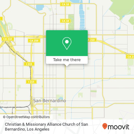 Christian & Missionary Alliance Church of San Bernardino map