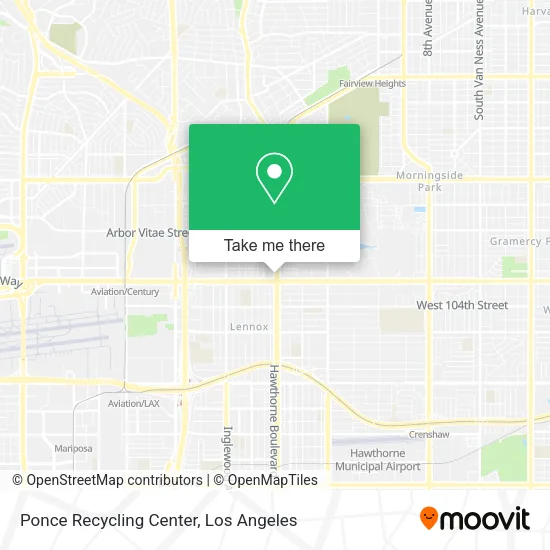 Ponce Recycling Center map