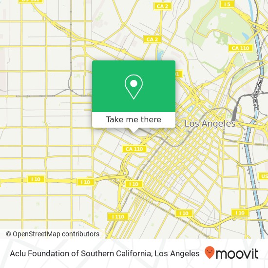 Aclu Foundation of Southern California map
