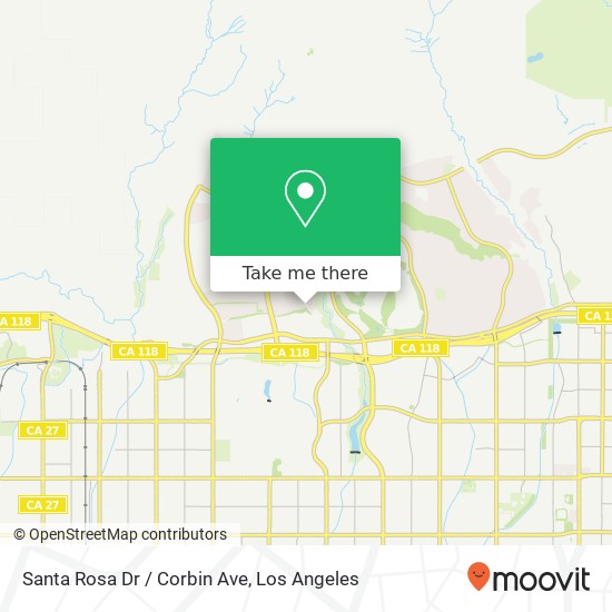 Mapa de Santa Rosa Dr / Corbin Ave