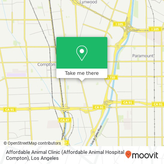 Affordable Animal Clinic (Affordable Animal Hospital Compton) map
