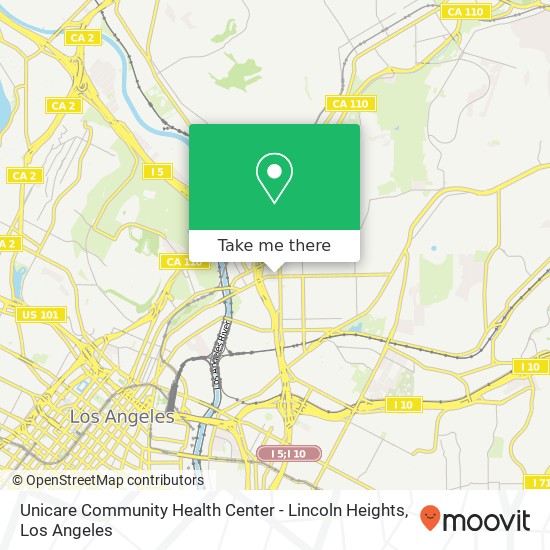 Unicare Community Health Center - Lincoln Heights map