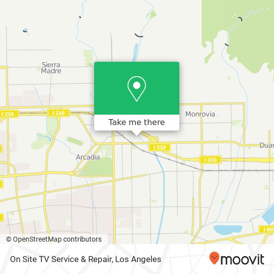 Mapa de On Site TV Service & Repair