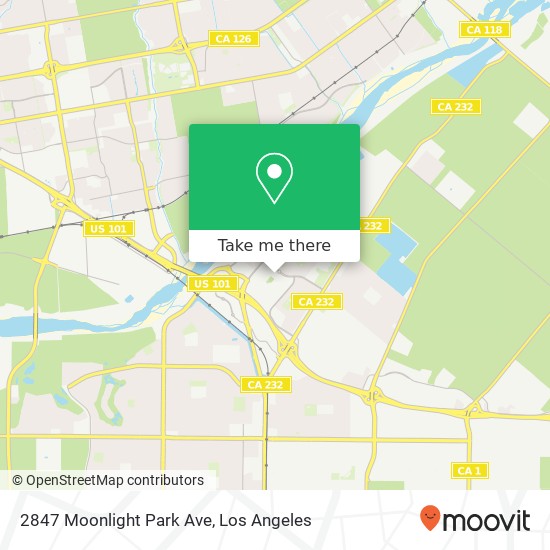 Mapa de 2847 Moonlight Park Ave