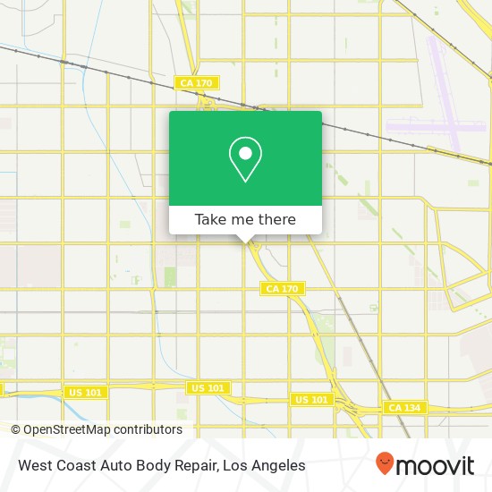 West Coast Auto Body Repair map
