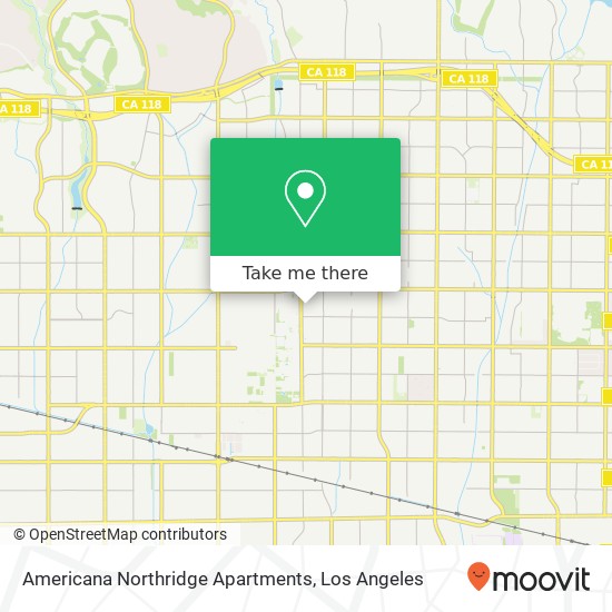 Mapa de Americana Northridge Apartments