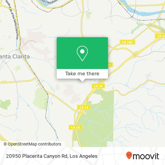 Mapa de 20950 Placerita Canyon Rd