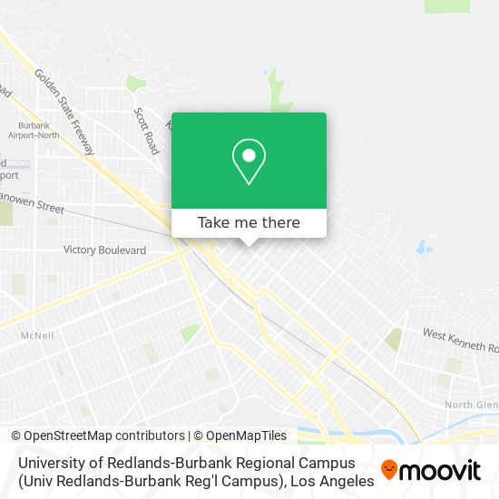 Mapa de University of Redlands-Burbank Regional Campus (Univ Redlands-Burbank Reg'l Campus)