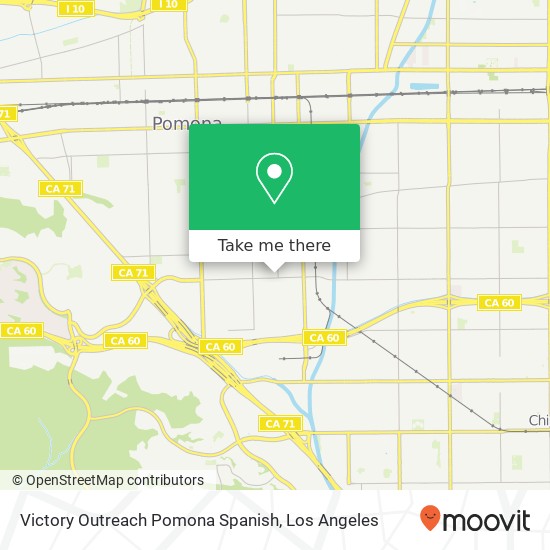 Mapa de Victory Outreach Pomona Spanish