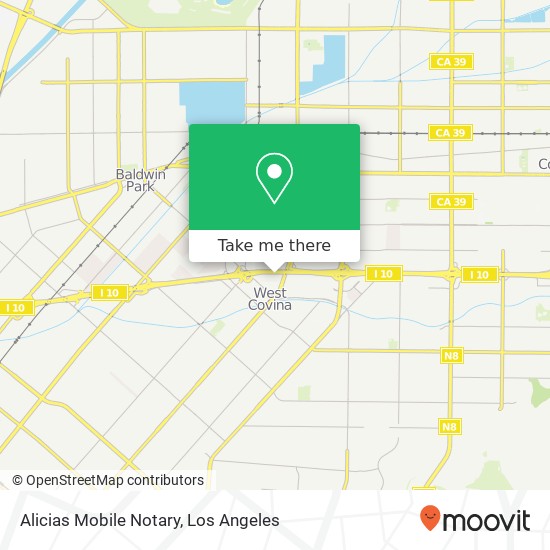 Alicias Mobile Notary map