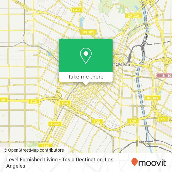 Level Furnished Living - Tesla Destination map