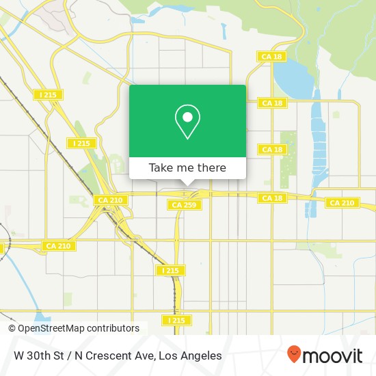 Mapa de W 30th St / N Crescent Ave