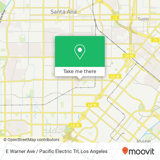 Mapa de E Warner Ave / Pacific Electric Trl