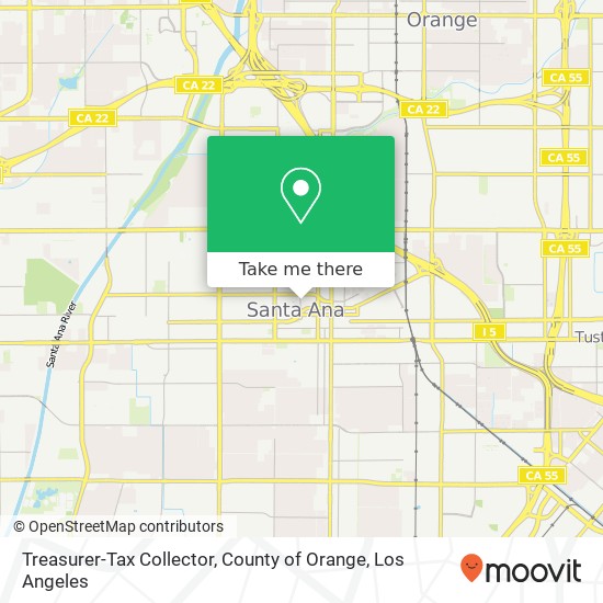 Treasurer-Tax Collector, County of Orange map