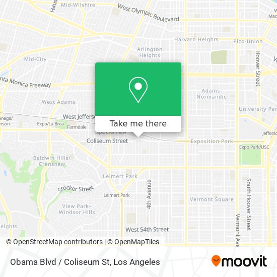 Mapa de Obama Blvd / Coliseum St