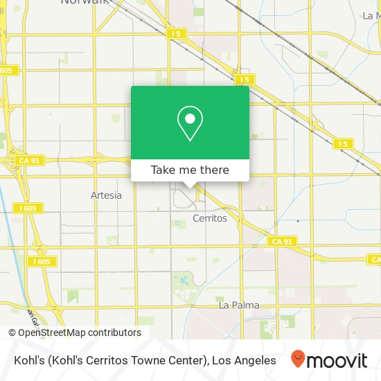 Kohl's (Kohl's Cerritos Towne Center) map