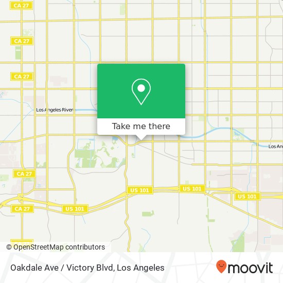 Mapa de Oakdale Ave / Victory Blvd