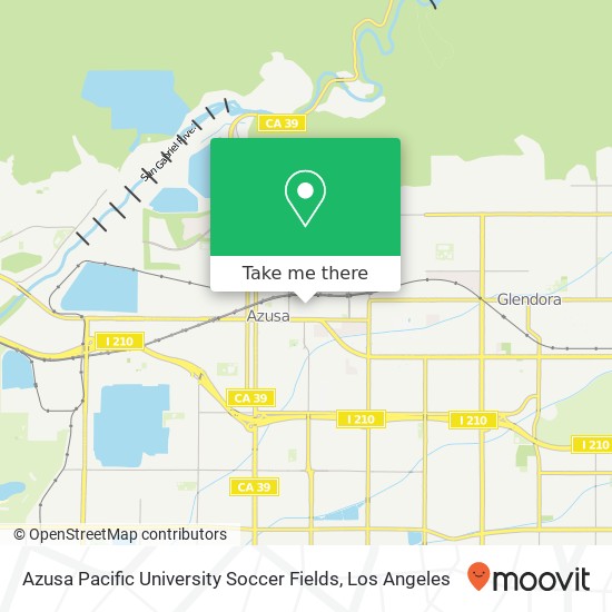 Azusa Pacific University Soccer Fields map