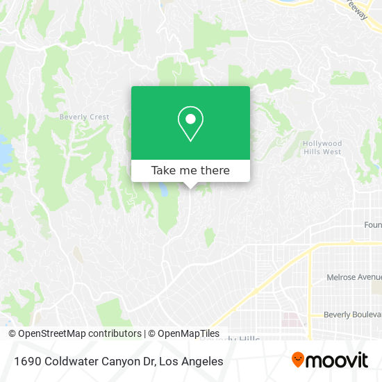 1690 Coldwater Canyon Dr map