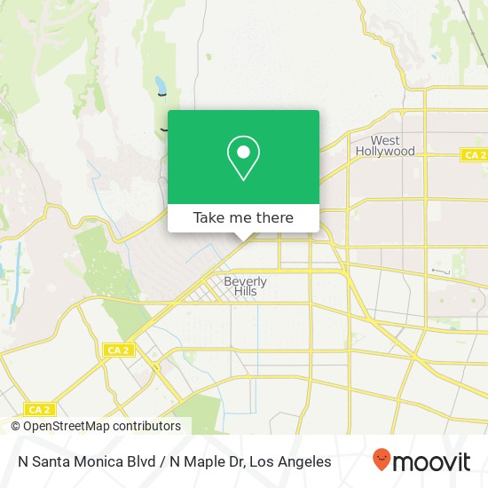 Mapa de N Santa Monica Blvd / N Maple Dr
