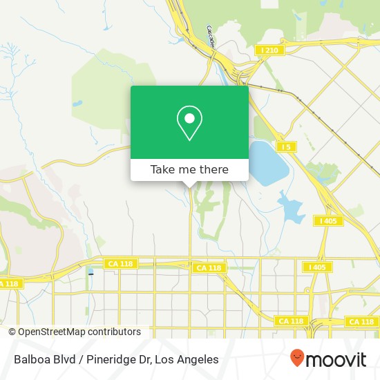 Balboa Blvd / Pineridge Dr map