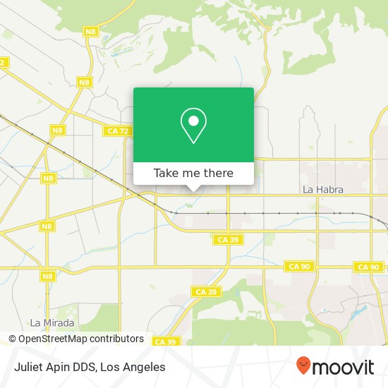 Juliet Apin DDS map