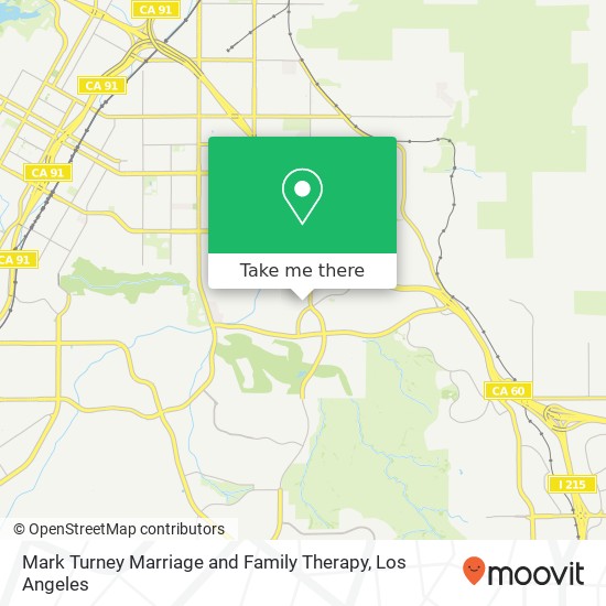 Mapa de Mark Turney Marriage and Family Therapy
