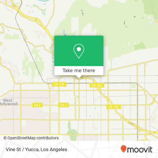 Vine St / Yucca map