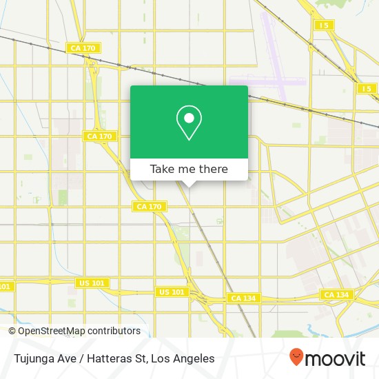 Tujunga Ave / Hatteras St map