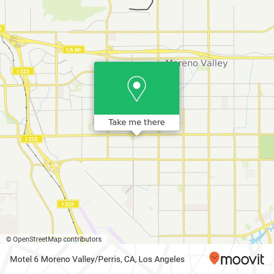 Motel 6 Moreno Valley / Perris, CA map