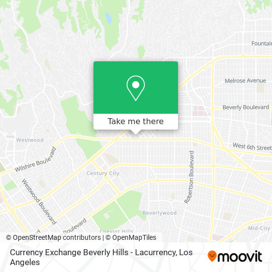 Currency Exchange Beverly Hills - Lacurrency map