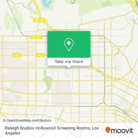 Mapa de Raleigh Studios Hollywood Screening Rooms