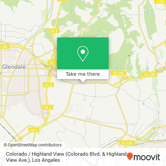 Mapa de Colorado / Highland View (Colorado Blvd. & Highland View Ave.)