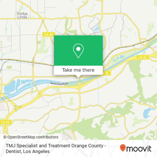 TMJ Specialist and Treatment Orange County - Dentist map