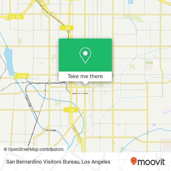 Mapa de San Bernardino Visitors Bureau