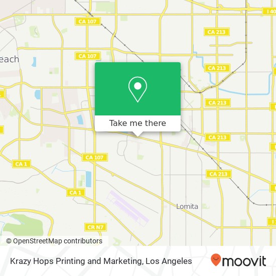 Mapa de Krazy Hops Printing and Marketing