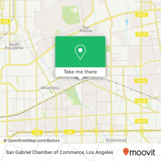 Mapa de San Gabriel Chamber of Commerce