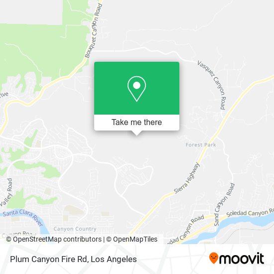 Plum Canyon Fire Rd map