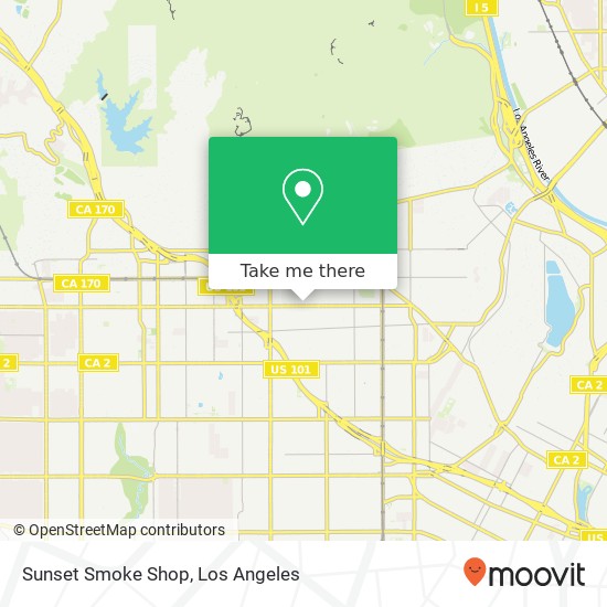 Sunset Smoke Shop map